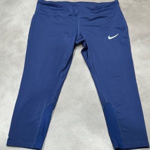 NAVY BLUE NIKE WOMEN DRIFIT WORKOUT PANTS SIZE XL